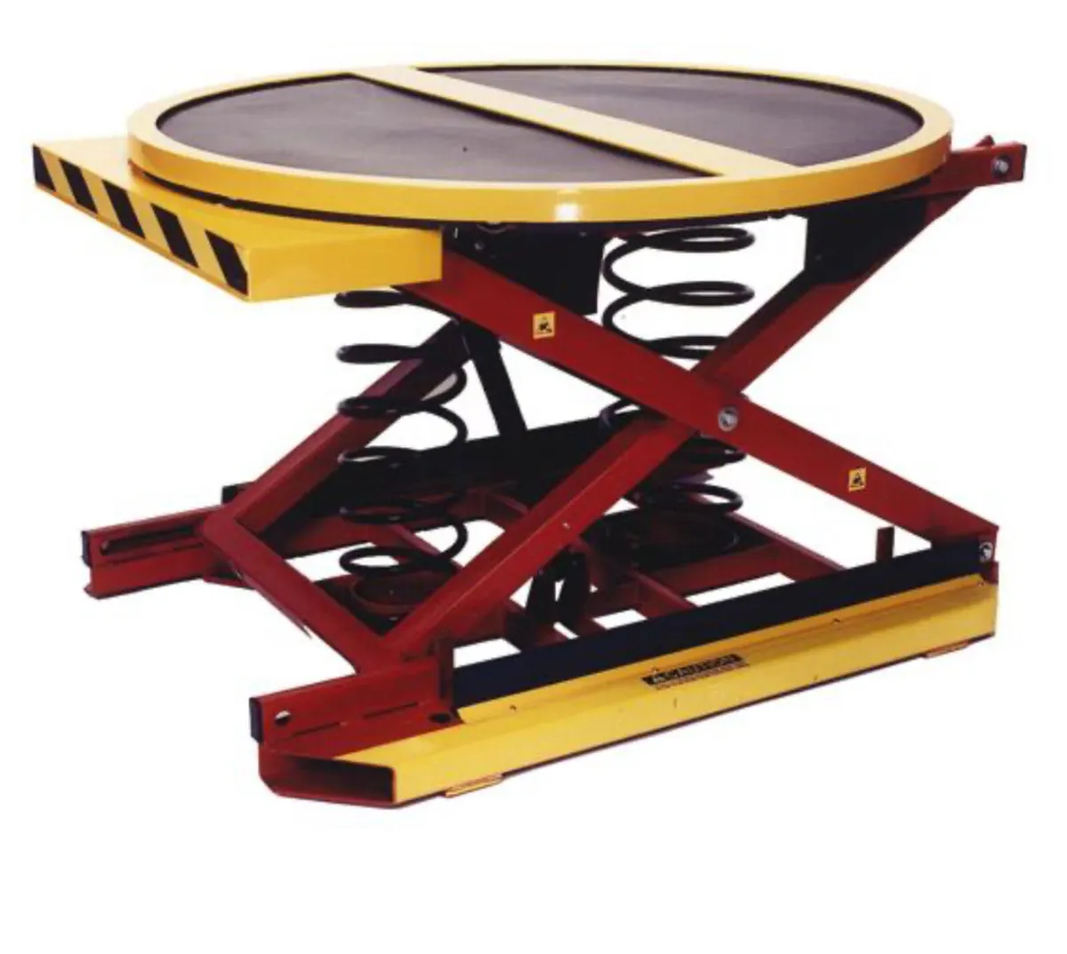 Spring loaded pallet table