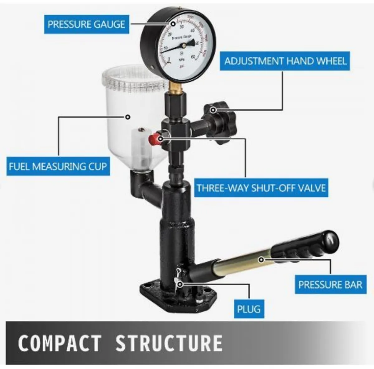 600 Bar Injector Tester 0.8L Fuel Pressure - Image 3