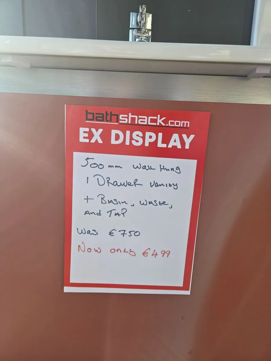 Ex Display 500mm vanity unit in Tuscan Red - Image 4
