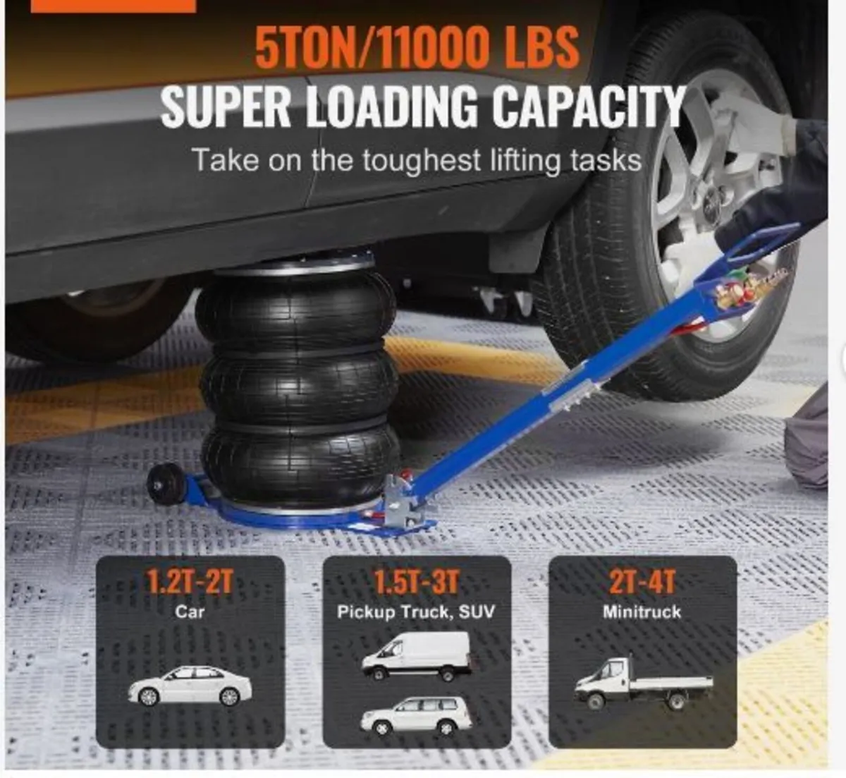 Air Jack, 5 Ton/11000 lbs Triple Bag Air Jack - Image 2