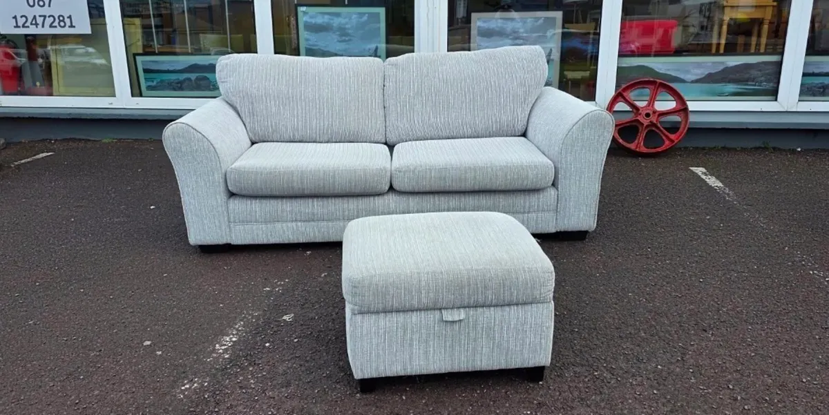 DFS 3 seater + Ottoman - Image 1