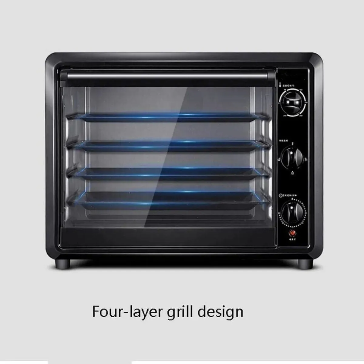 60L Electric Oven with Adjustable Temp and Timer - Image 2
