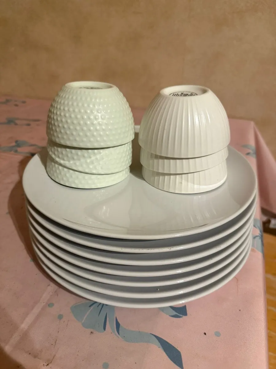 Unused Crockery Set - Plates & Bowls (white)