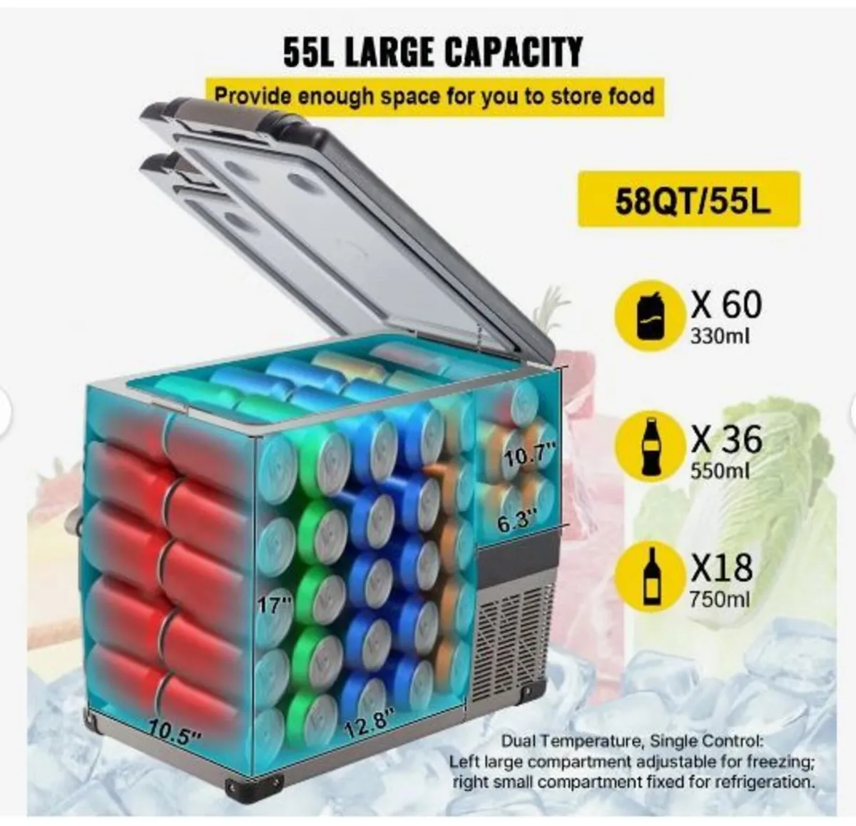 Car Refrigerator 55L Compressor - Image 2