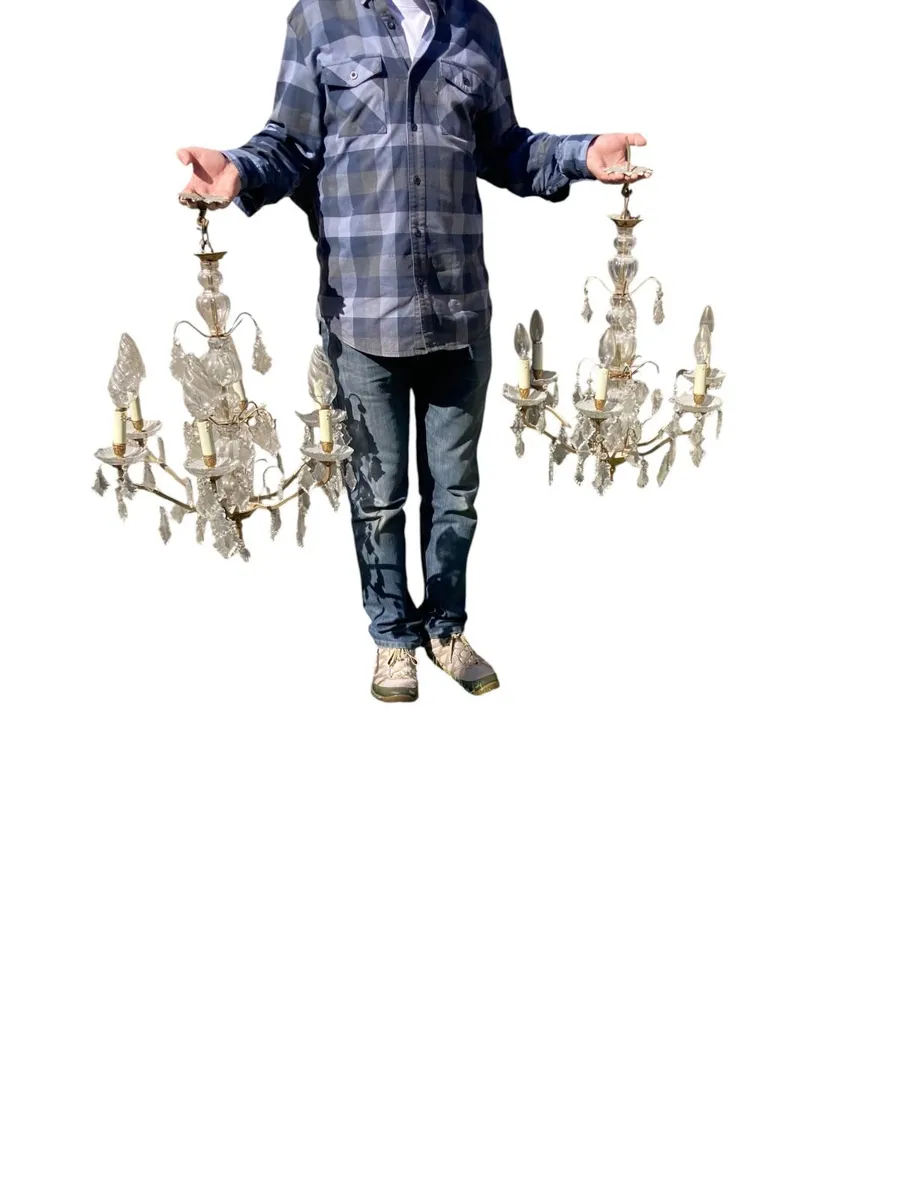 Vintage Chandeliers - Pair - Image 2