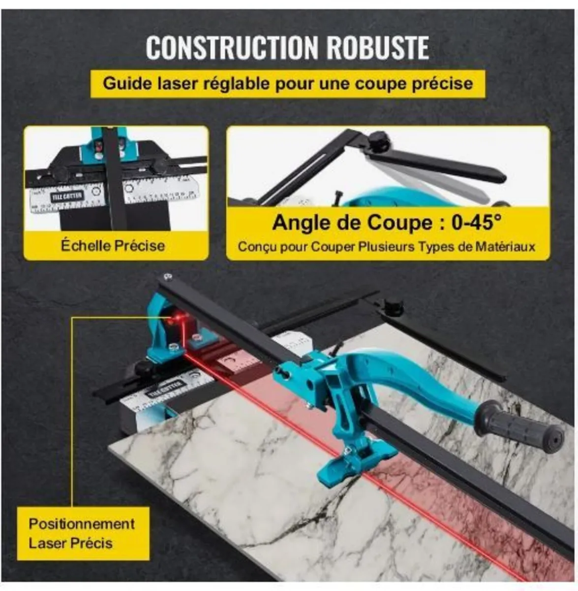 47 Inch Tile Cutter Single Rail Double Brackets - Image 4