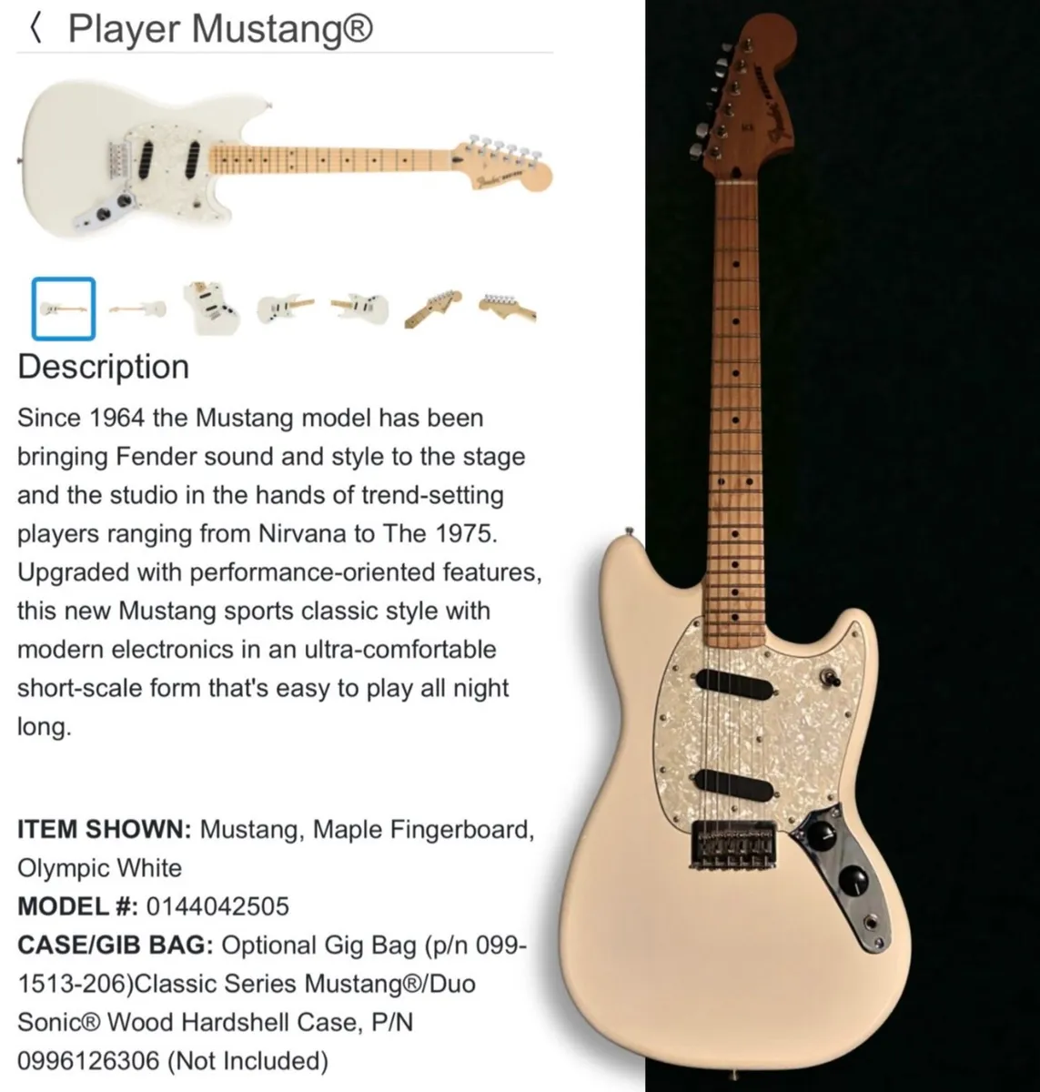 Pristine Fender Mustang - Image 2