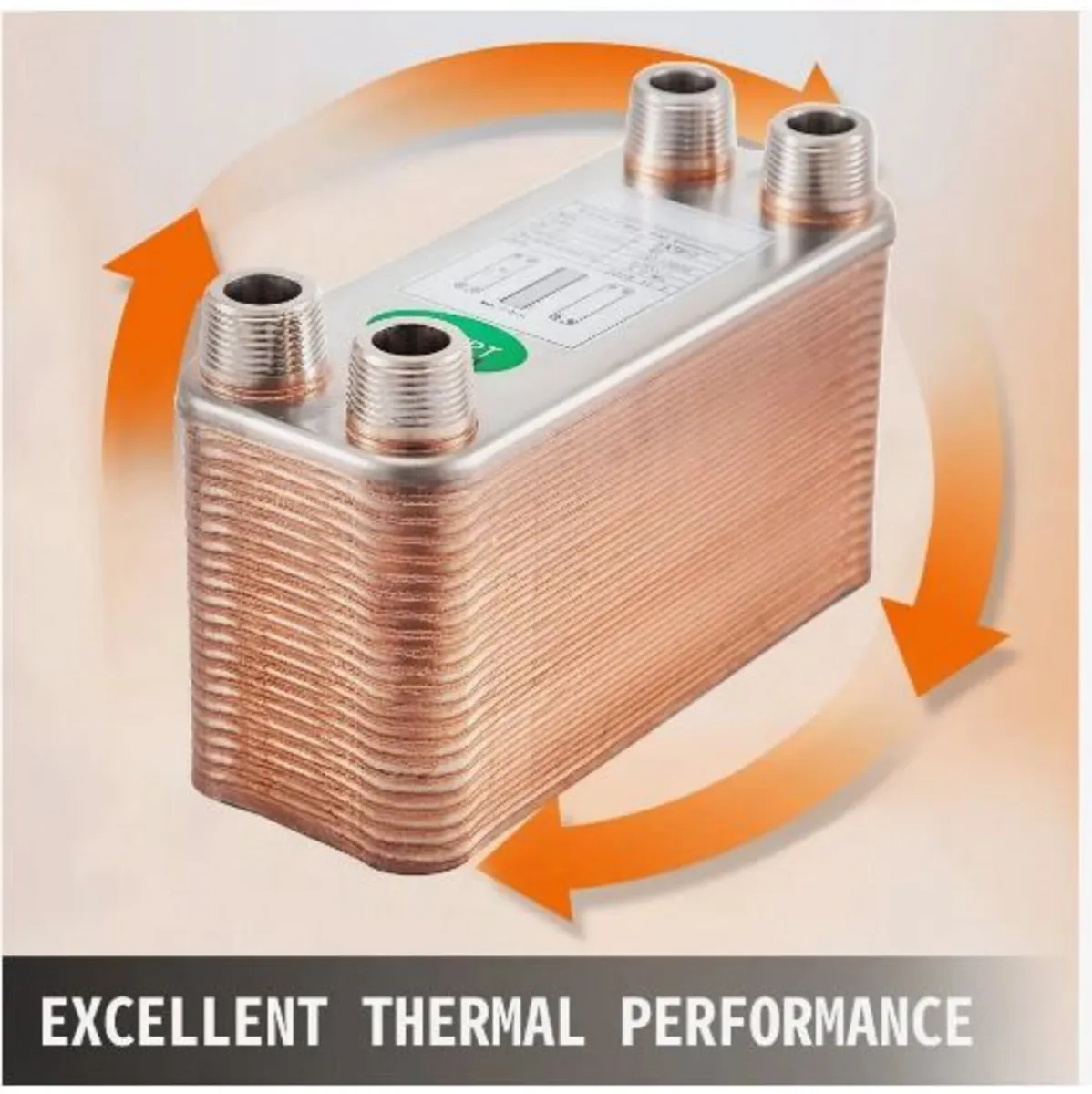 Heat Exchanger 3/4” MNPT Ports Brazed Plate - Image 4