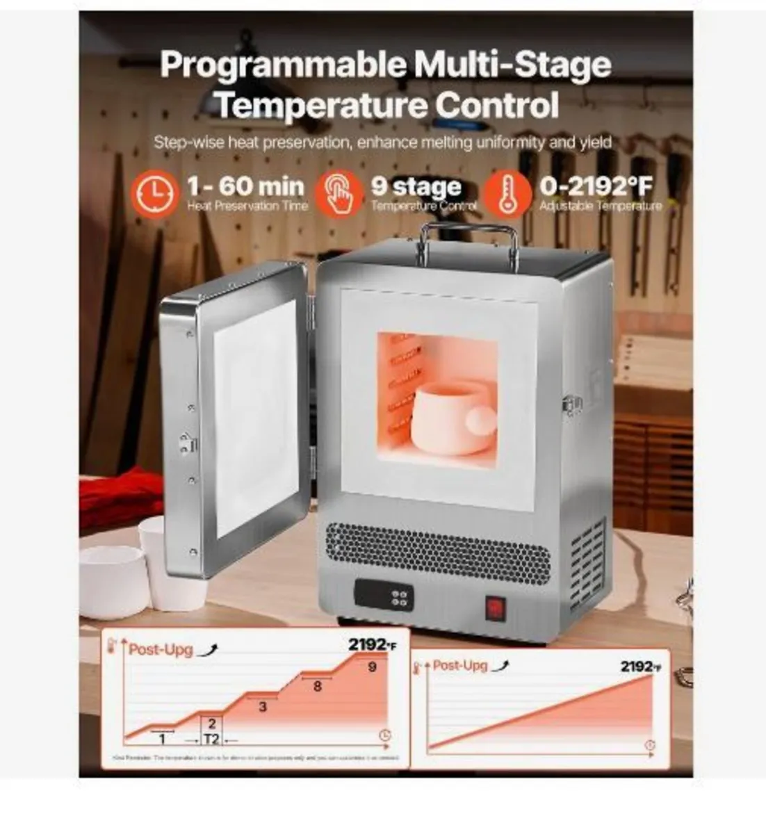 Tabletop Kiln Melter, 1500W - Image 3