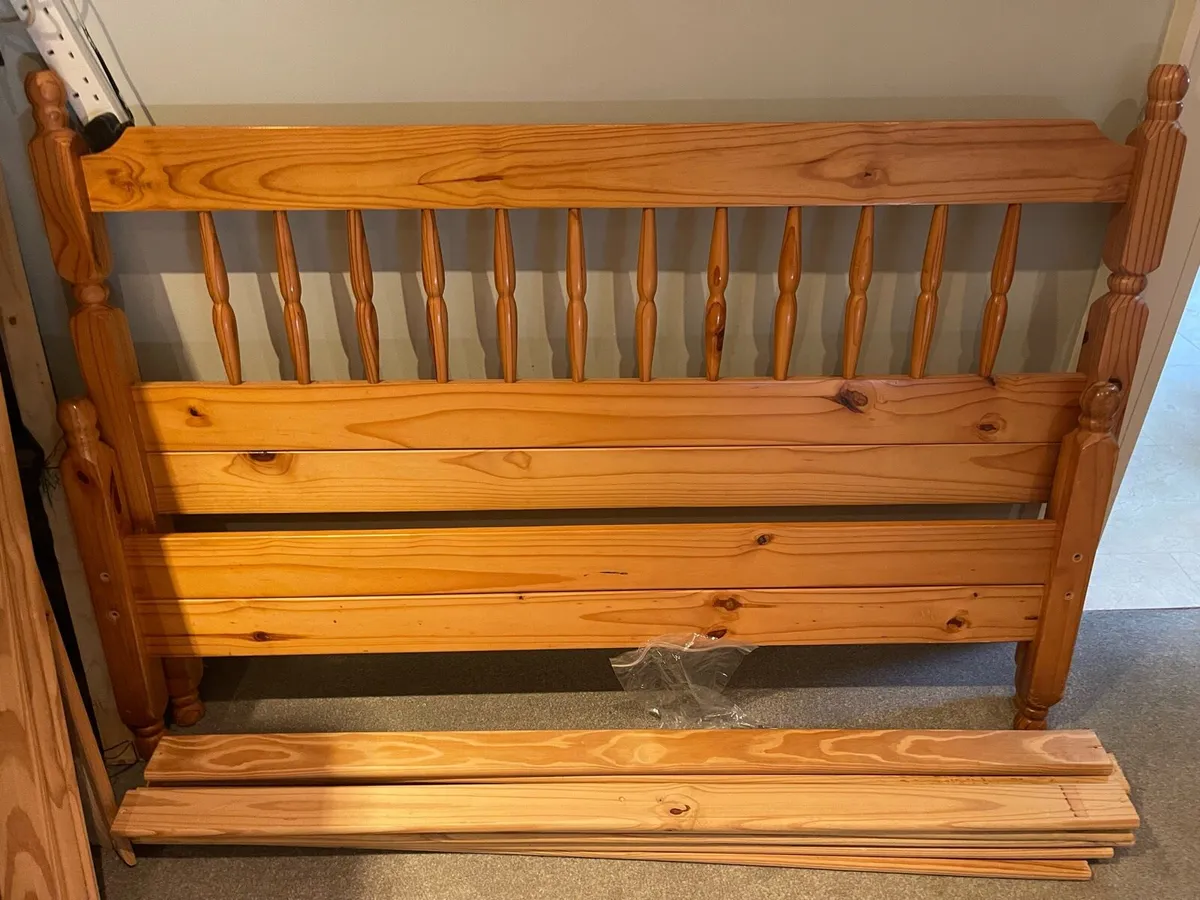 Good Solid 4Ft 6” Double Wooden Bed - Can Deliver - Image 2