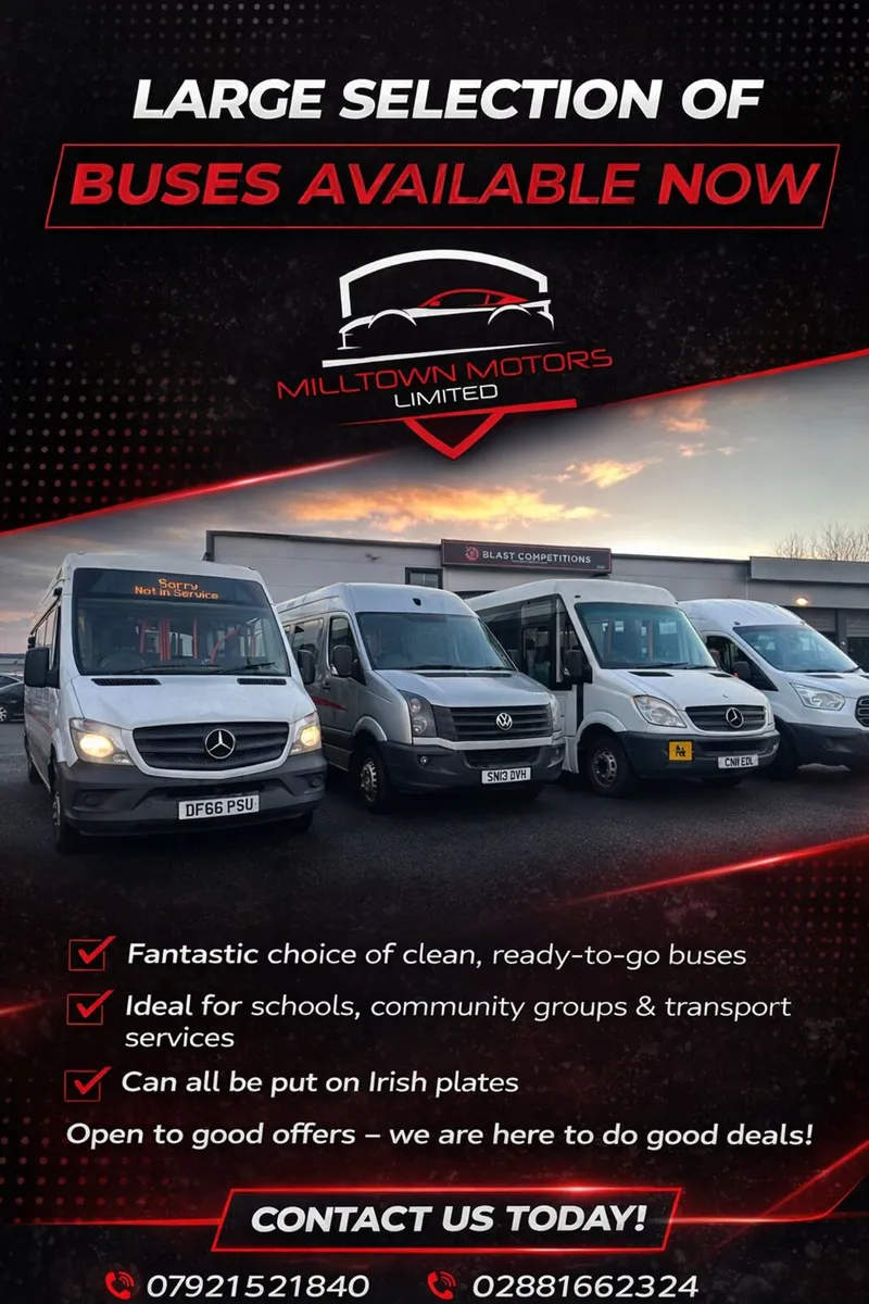 LARGE SELECTION OF QUALITY BUSES READY TO GO NOW🔥 - Image 1