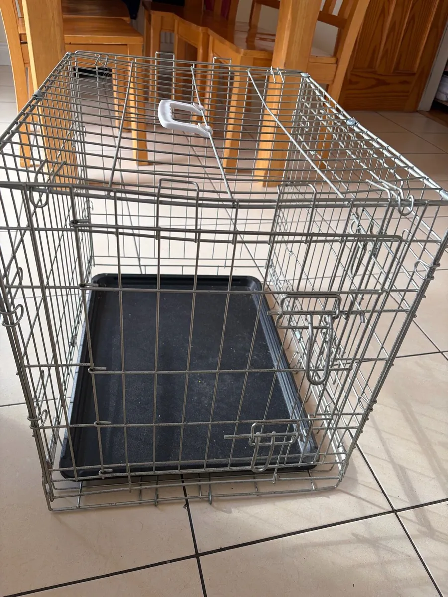 Dog / Pet Crate – Foldable Metal Cage with Tray - Image 1