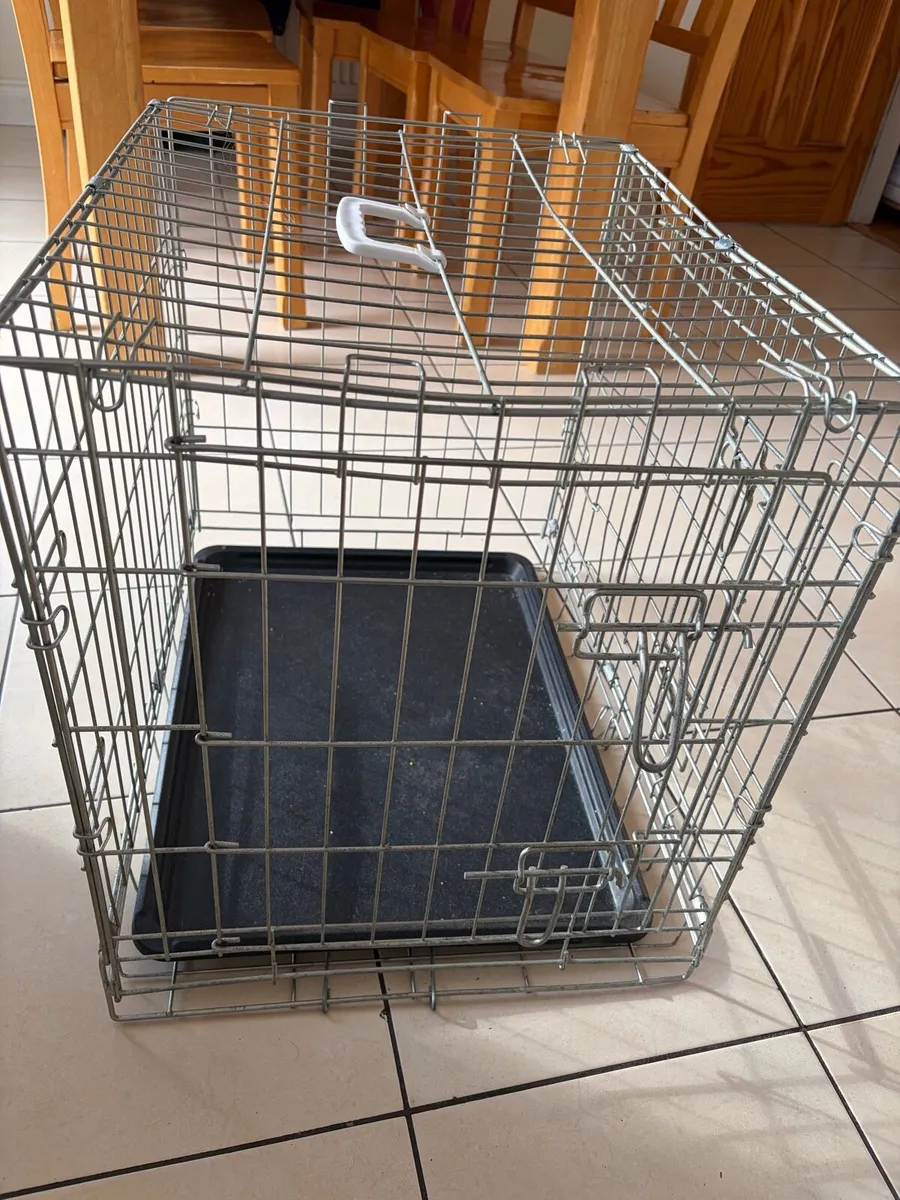 Dog / Pet Crate – Foldable Metal Cage with Tray - Image 3