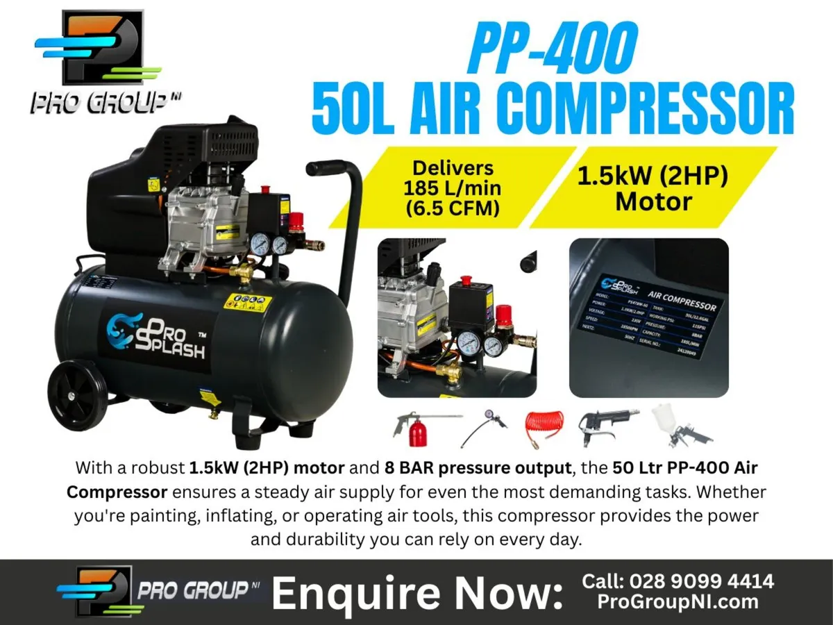 PP-400 - 50L Air Compressor Pro Group NI - Image 1