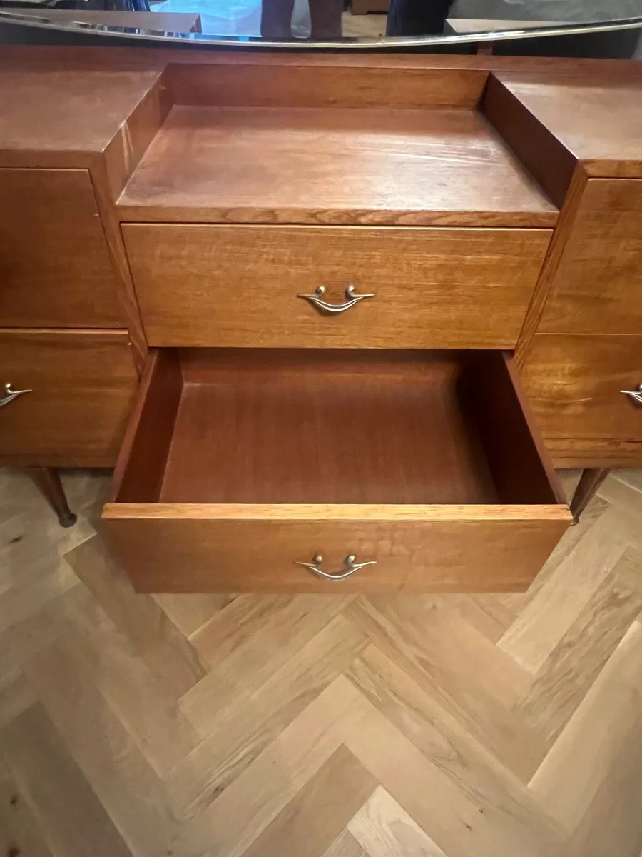 Vintage Mid-Century Teak Dressing Table w/ Mirror - Image 4