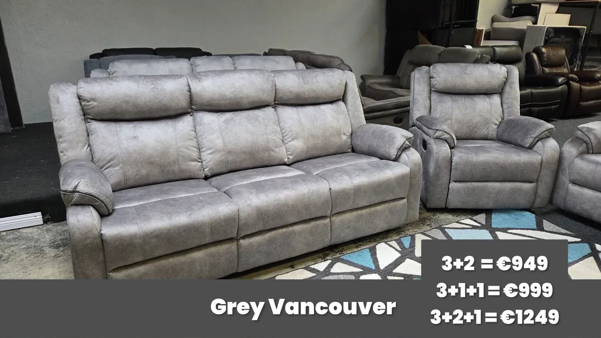 NEW Living Room Sofa - Vancouver, Grey or Sand - Image 1