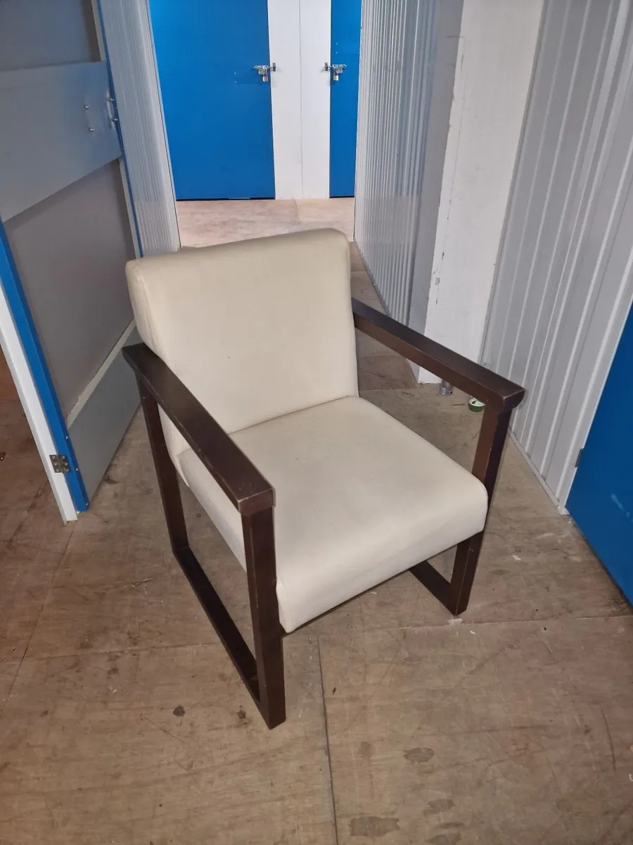 Restaurant Chair Cream Leather x 12 - Image 1