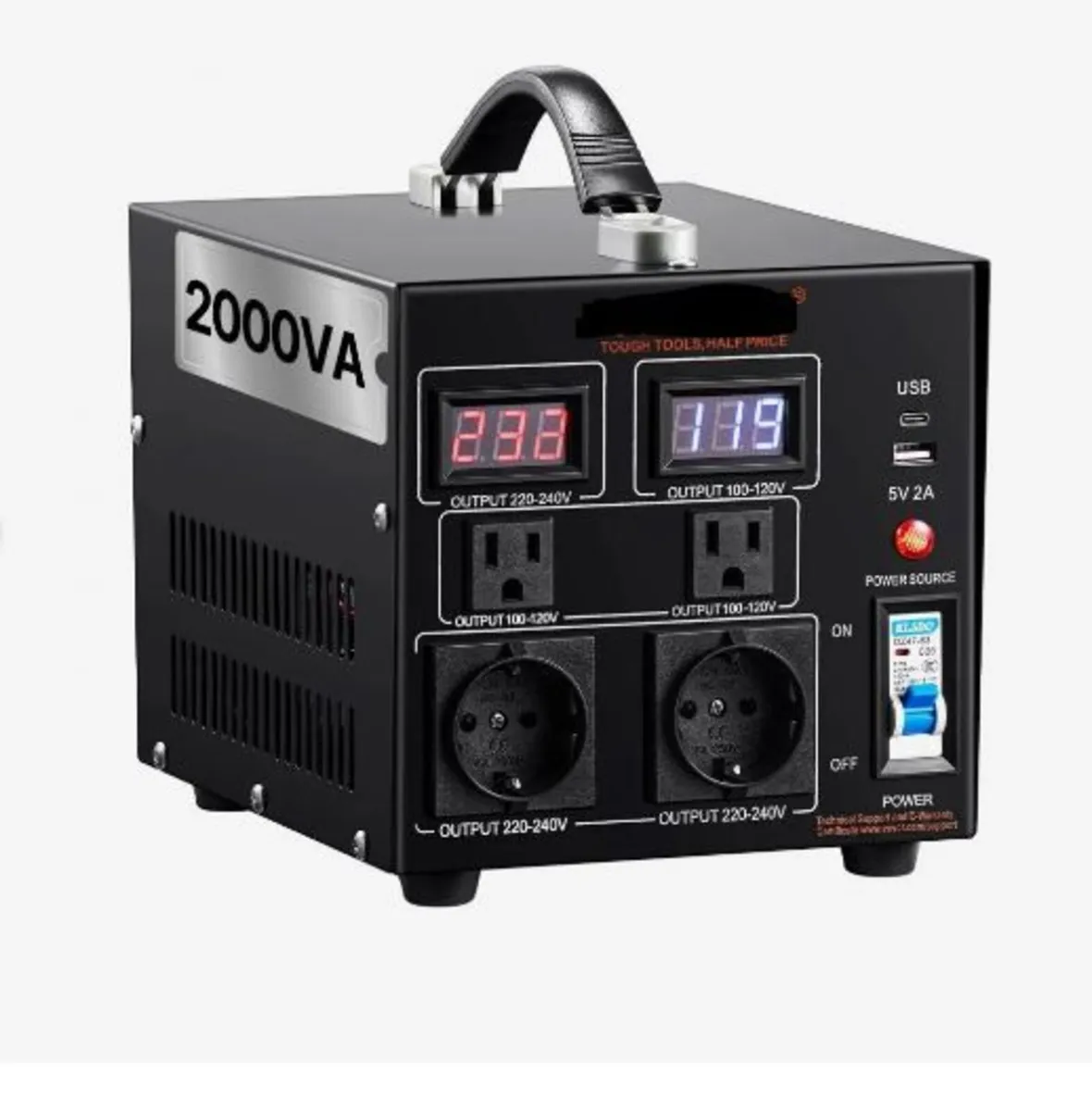 Voltage Converter Transformer, 2000VA - Image 1