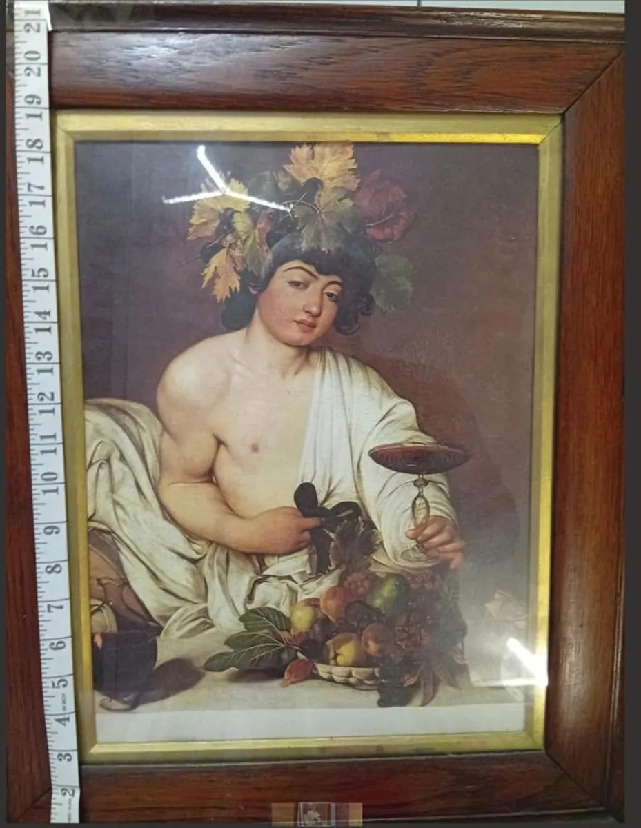Vintage Bass Brewery Pub Print 'Bacchus' c.1930s - Image 1