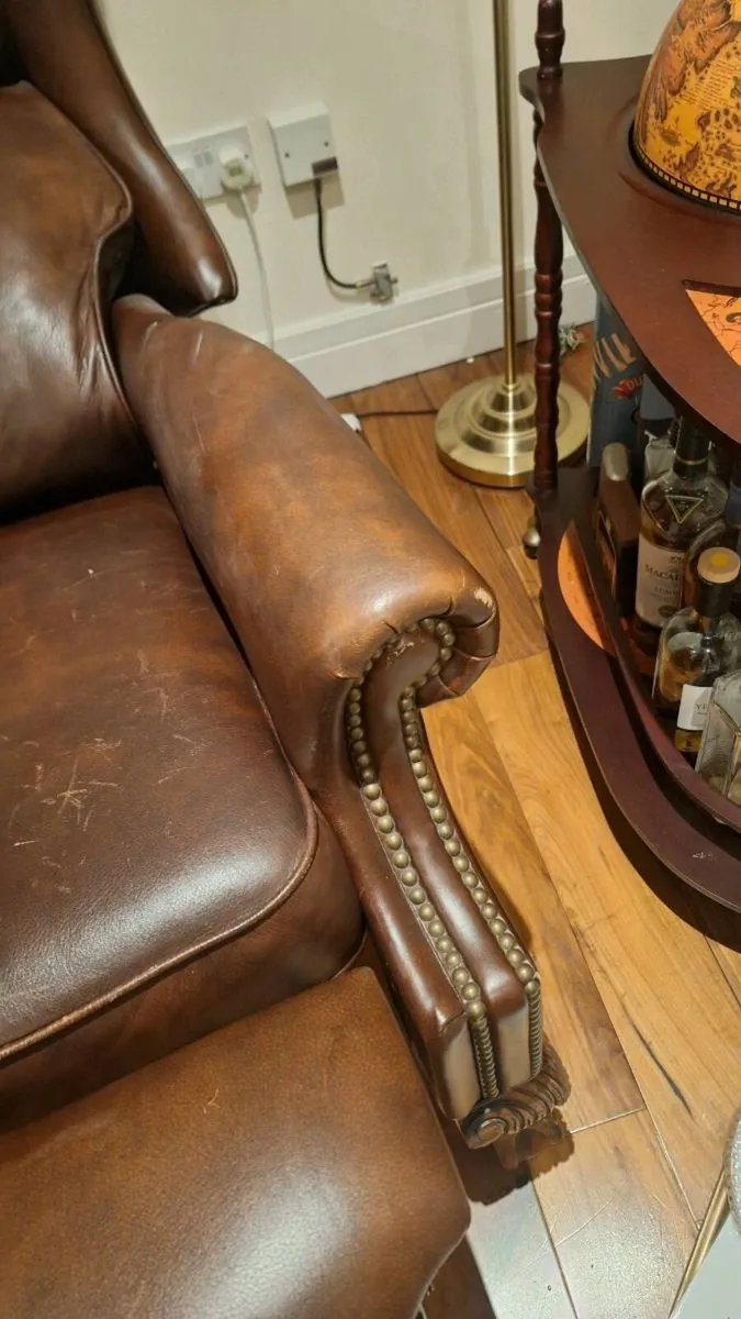 Leather arm chair - Image 4