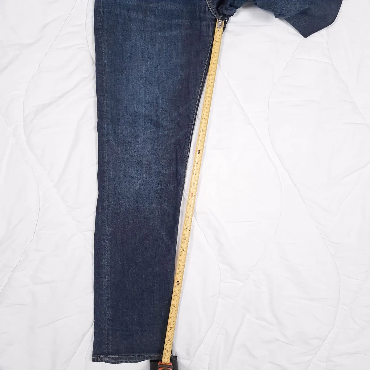 Levi's Dark Blue Straight Slim Fit Jeans W34 L32 - Image 3