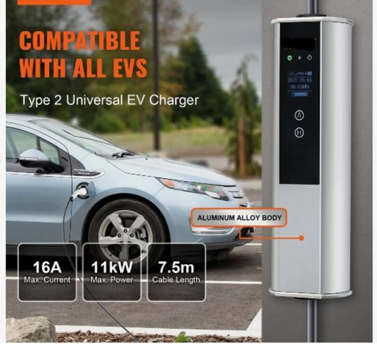 Portable EV Charger Type 2, 16A 3.68 kW/11 kW - Image 3