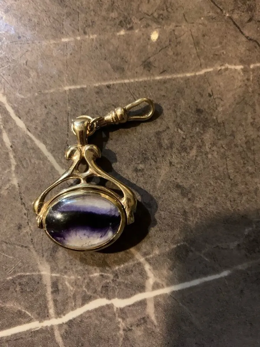 9ct gold swivel fob - Image 1