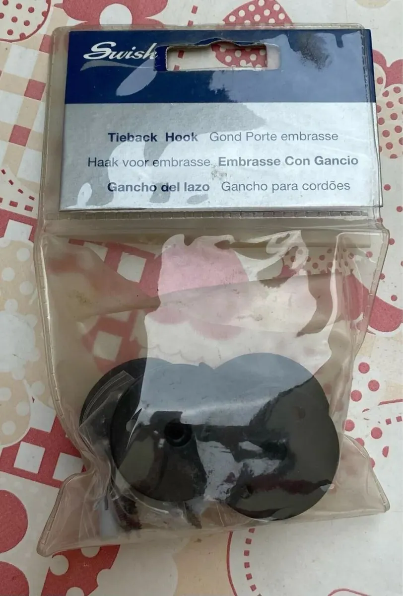 NEW Black Cast Iron Wall Tie Back Hooks - Image 4