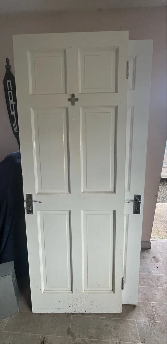 5 Internal White Primed 6-Panel Door - Image 2