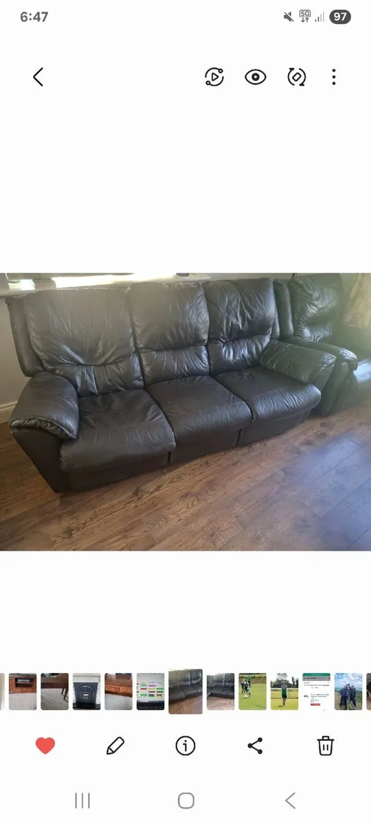 leather recliner couch - Image 2