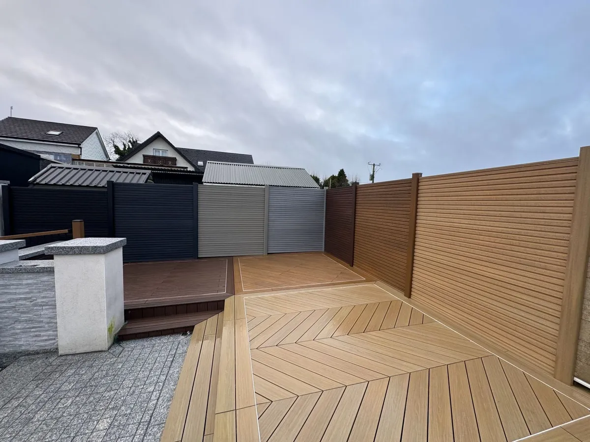 Composite Slatted Fencing Set DELIVERY NATIONWIDE - Image 1