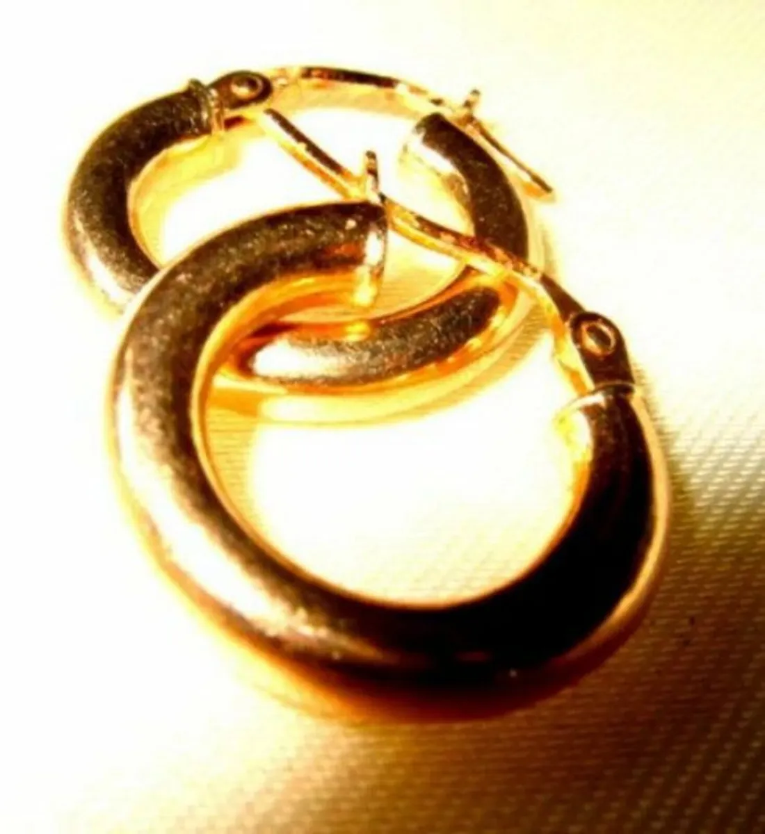Vintage Hallmarked 9ct Gold Hoops - Image 1