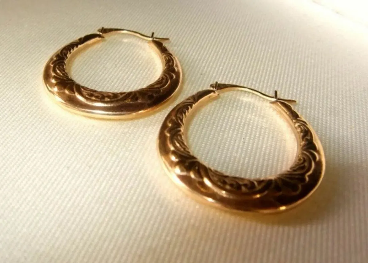 Vintage Hallmarked 9ct Gold Hoops - Image 4