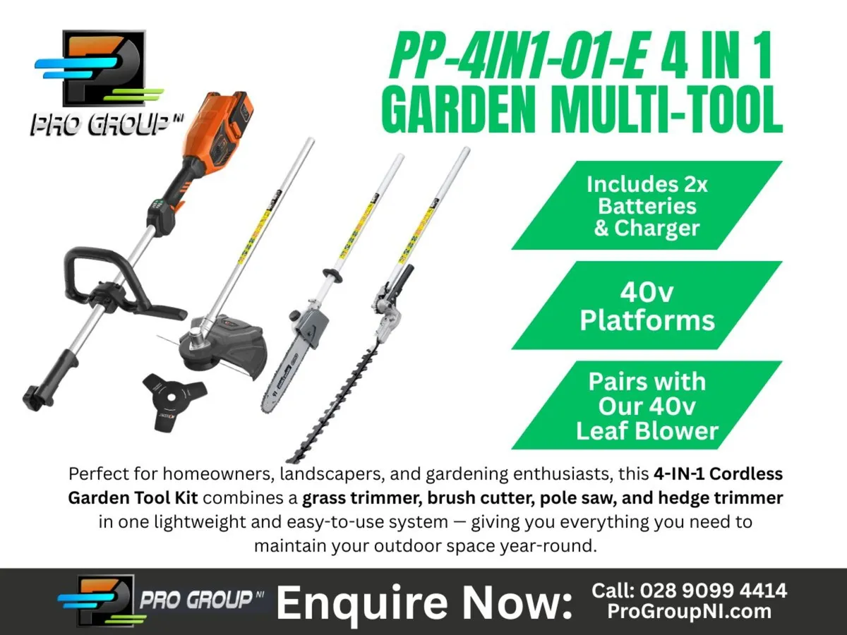 PT-4IN1-01 - 4 IN 1 Garden Tool With 2 Batteries - Image 1