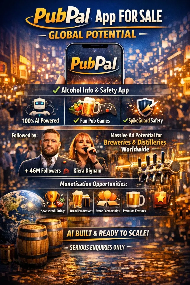 🚀 PubPal App For Sale – Global Potential