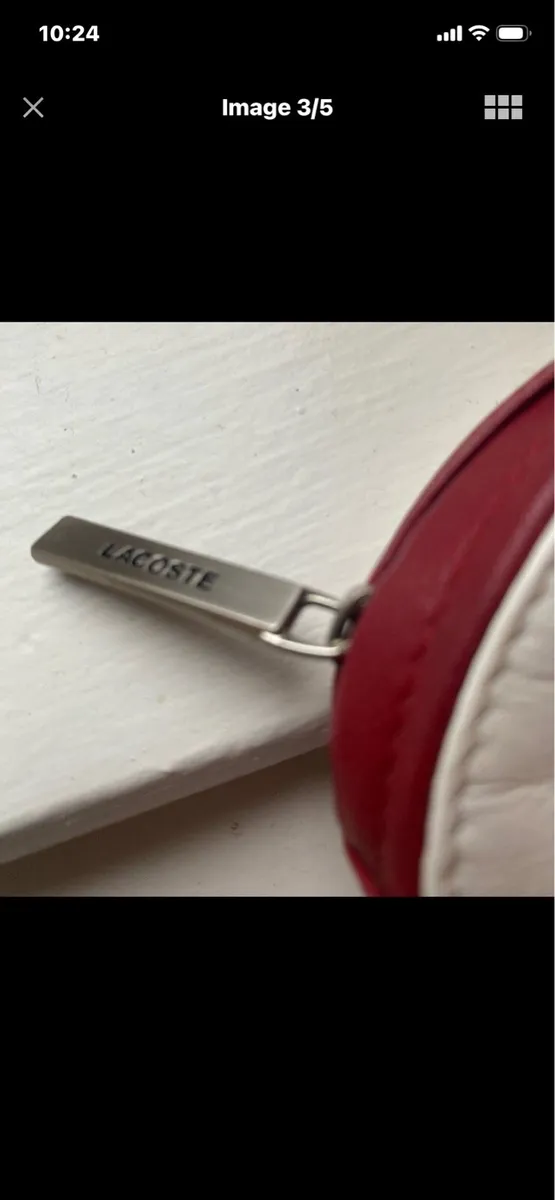 Lacoste Leather Perfume/ Toiletry Purse - Image 3