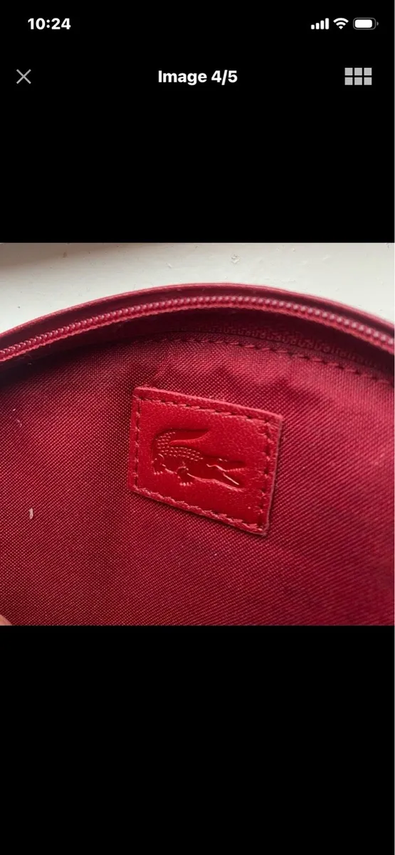 Lacoste Leather Perfume/ Toiletry Purse - Image 4