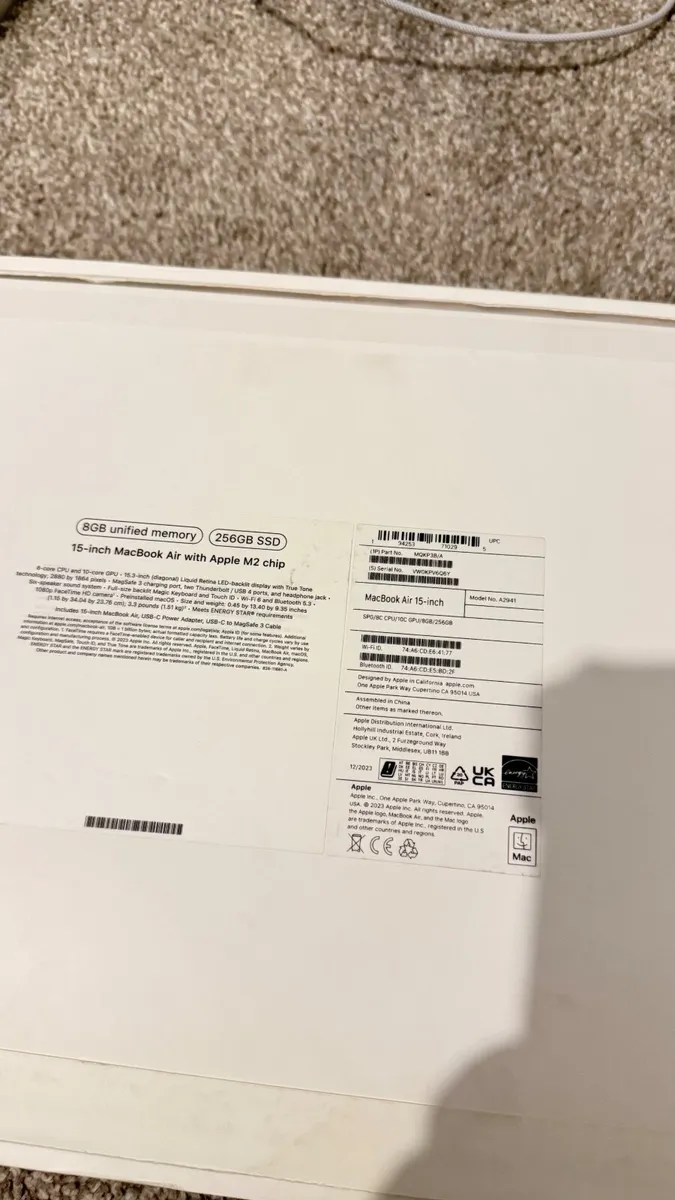 Apple MacBook Air 15 M2 8GB 256GB warranty 2027 - Image 3