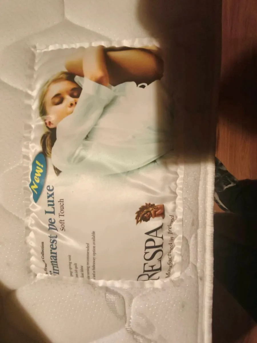 King size bedframe, mattress and headboard - Image 3