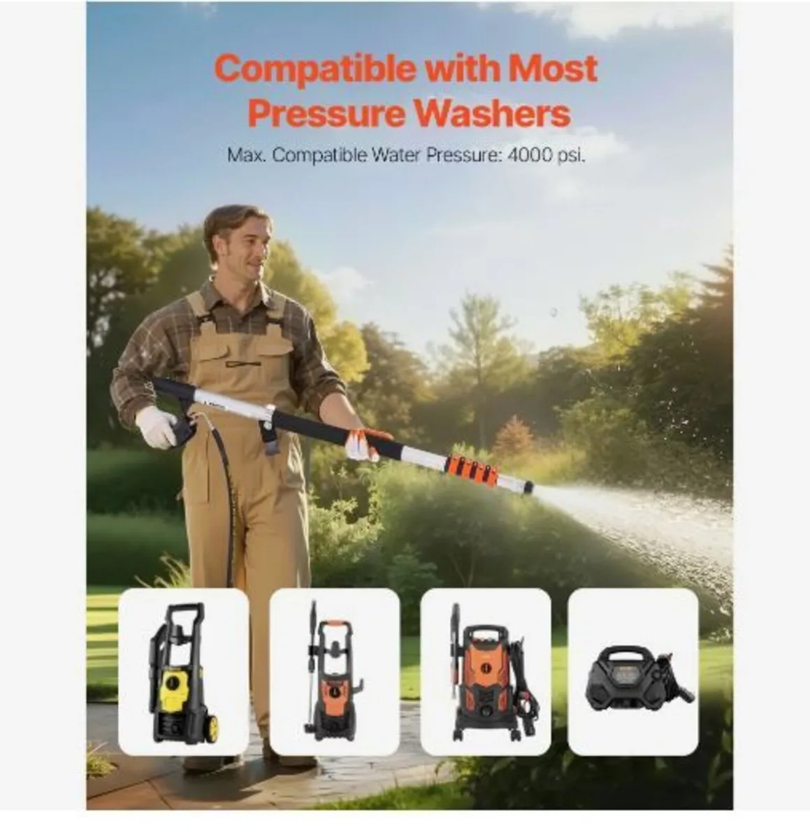 Pressure Washer Telescoping Wand, 24 ft - Image 3