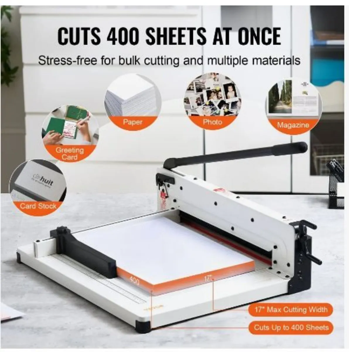Cutter 43.2 cm A3 Guillotine Paper Trimmer 400 She - Image 4