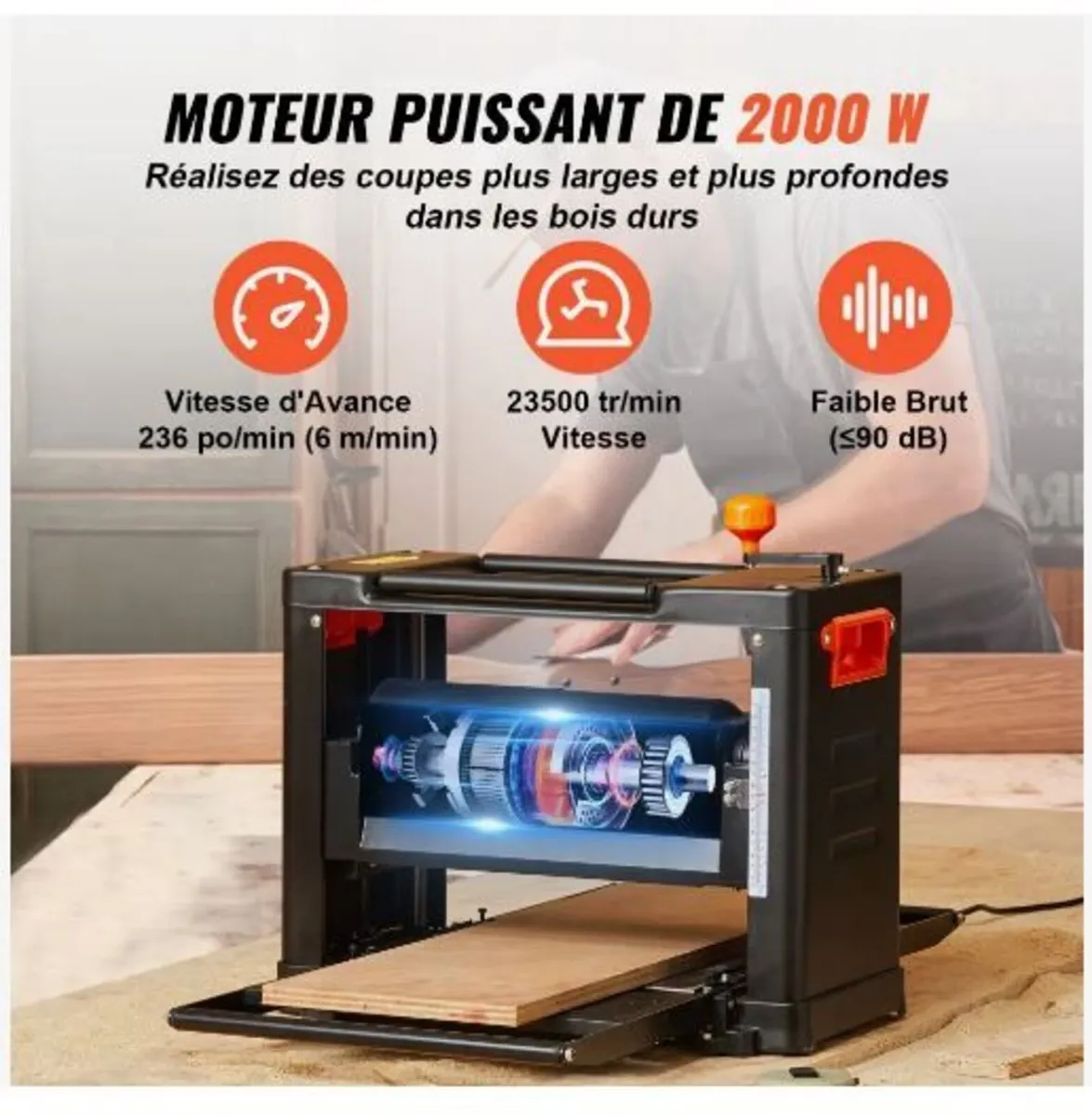 Thickness Planer, Two Speed, 33 cm - Image 4