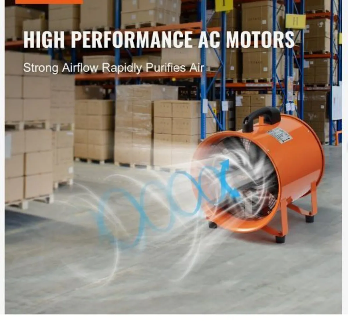 Portable Ventilator, 304.8mm Heavy Duty Cylinder - Image 2