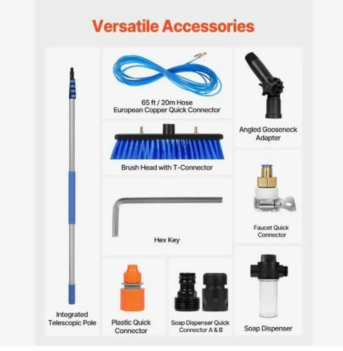 Water Fed Pole Kit, 7.3m Solar Panel Cleaning - Image 4