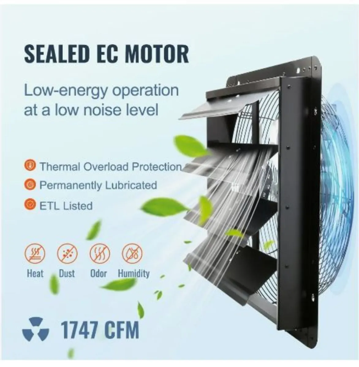 Shutter Exhaust Fan, 406 mm - Image 4