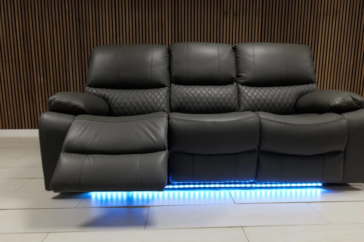 ⚡Promo⚡ Rita Electric Dark Grey Leather Recliner - Image 4