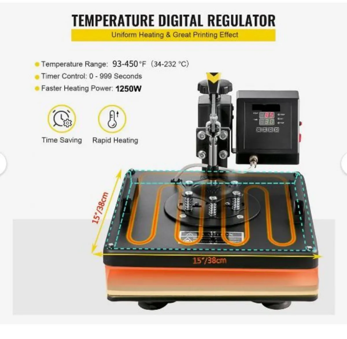Heat Press 8 in 1 Heat Press Machine 38x38cm - Image 4