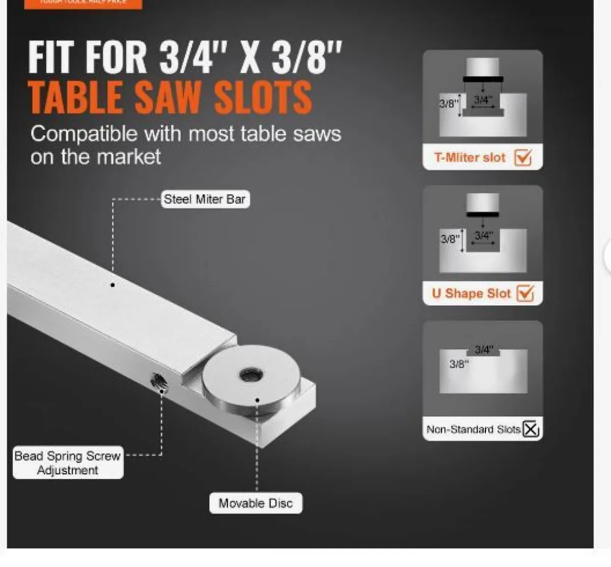 Precision Miter Gauge, Standard Slot - Image 2