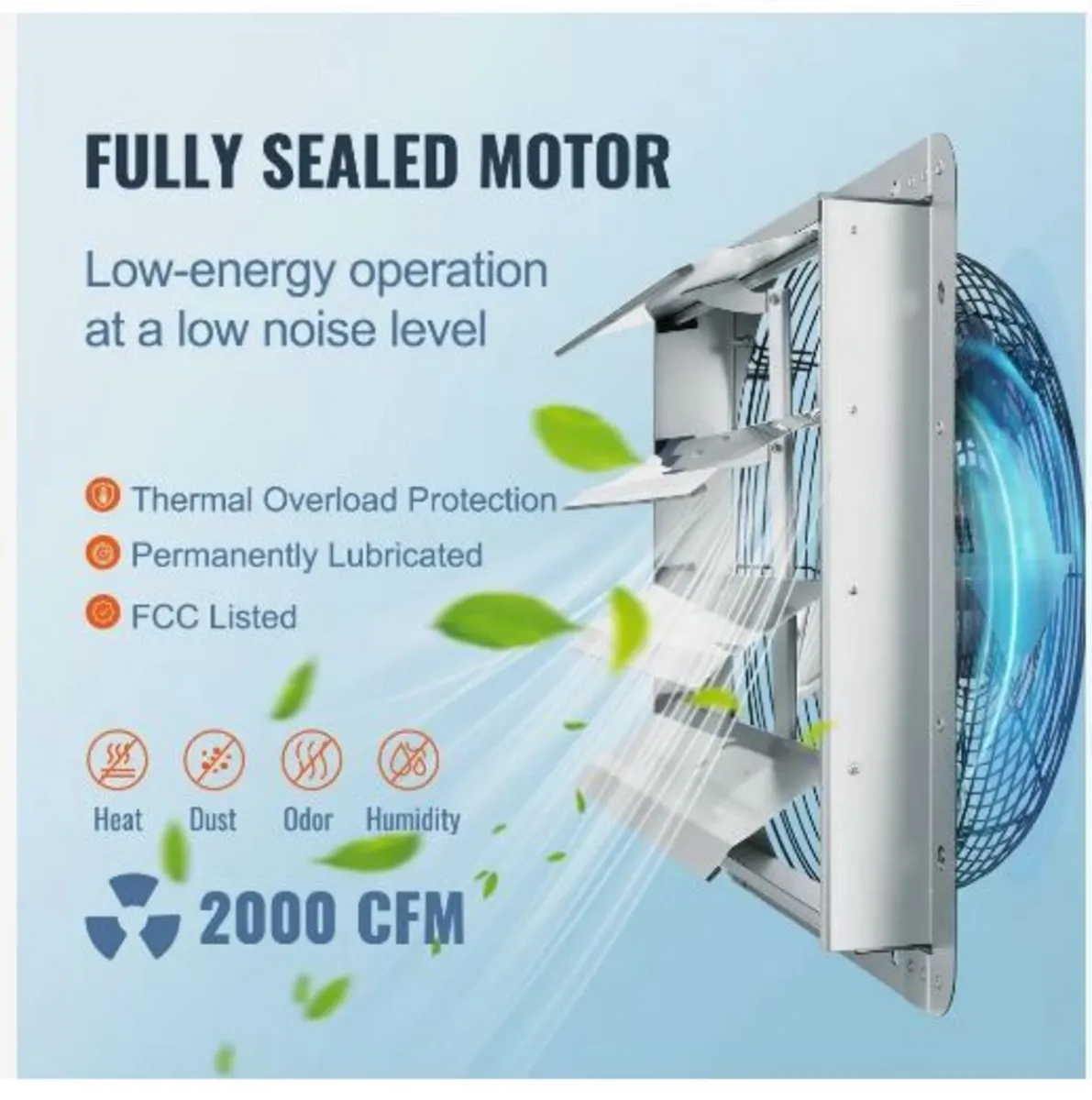 Shutter Exhaust Fan, 406 mm High-speed - Image 4