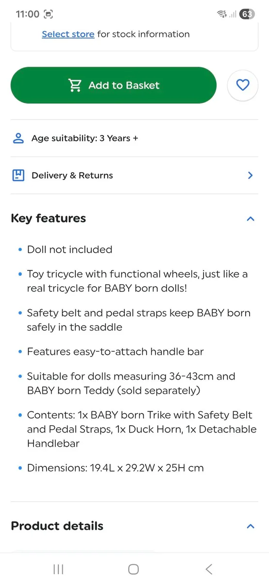 Baby Born Tricycle - Image 3